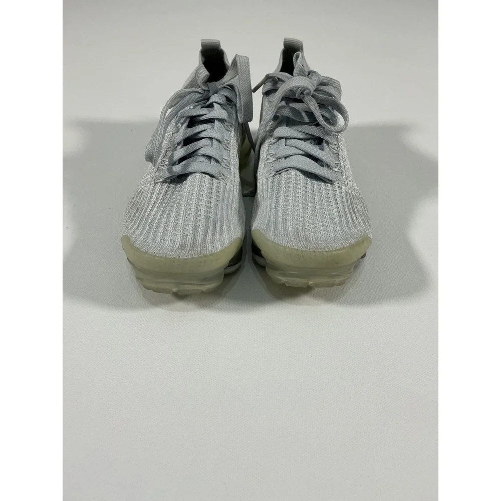 Nike Air VaporMax Flyknit 3 Pure Platinum Gray Running Shoes Women's Size 5.5